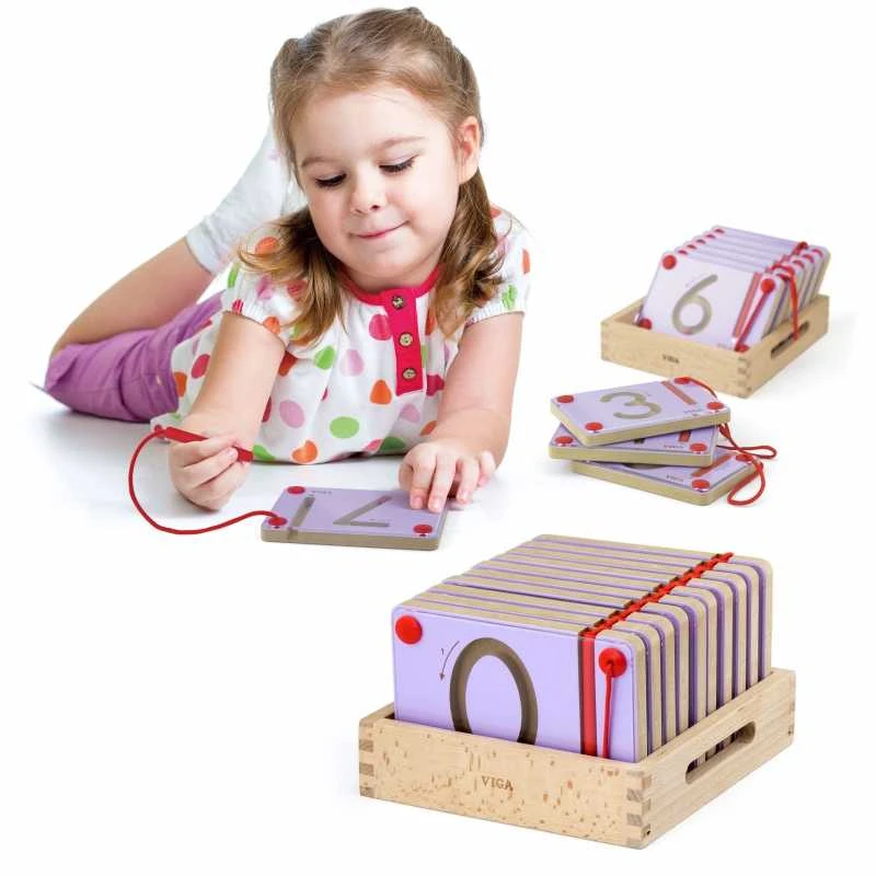 Viga Toys Mokymosi Tablėlės Su Skaičiais Montessori