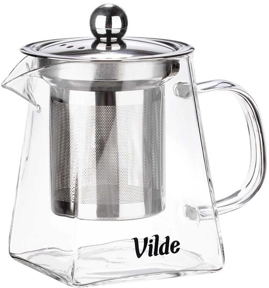 Vilde Arbatinukas 330 ml su Filtru Stiklinis Arbatos Indas