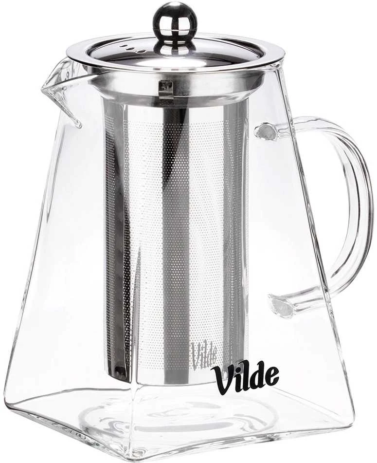 Stiklinis arbatinukas su nerūdijančio plieno sieteliu Vilde 920 ml