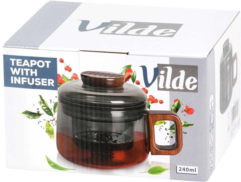Vilde Arbatos Puodelis su Infuseriu 240 ml - Stiklinis