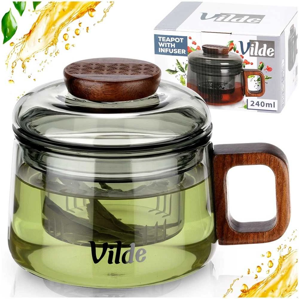 Vilde Arbatos Puodelis su Infuseriu 240 ml - Stiklinis