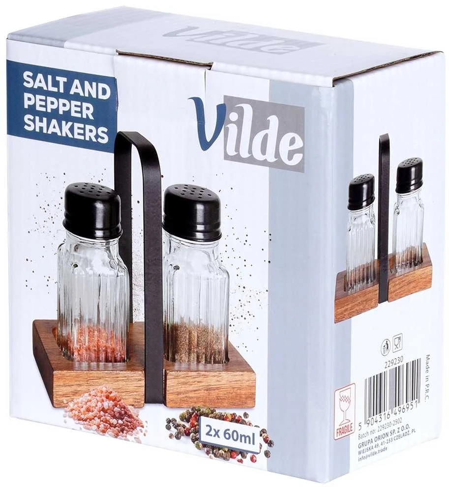 Prieskonių indeliai su stovu Vilde 60 ml