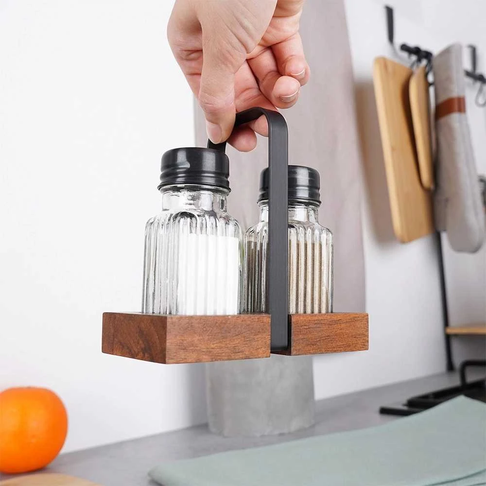 Prieskonių indeliai su stovu Vilde 60 ml