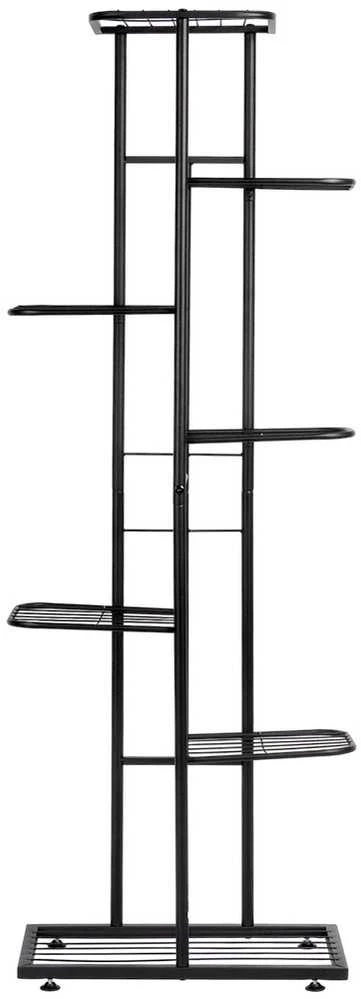 Vilde Juoda metalinis gėlių stovas 7 pakopų 138 cm