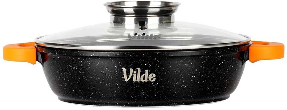 Vilde Gili granitinė keptuvė su stikliniu dangčiu Terruna Aroma 28 cm, 3,3 l