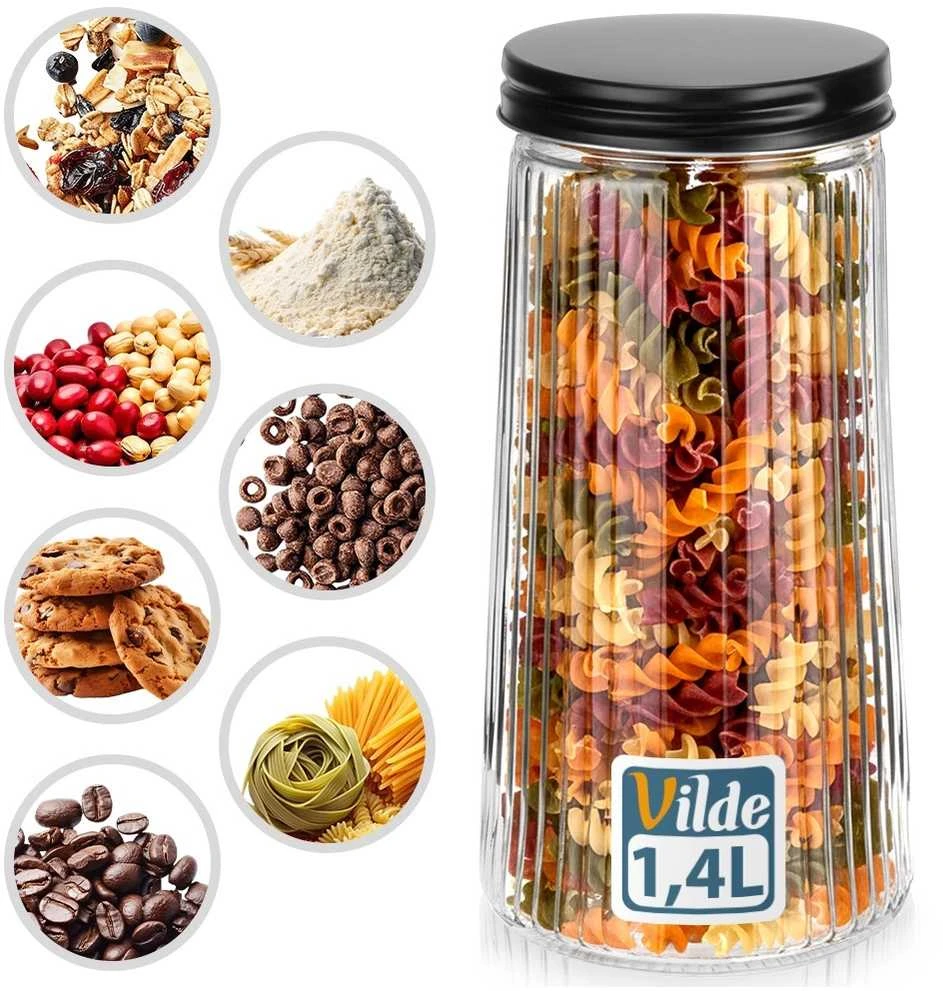 Vilde Maisto Saugojimo Dėžutė Stiklui 1,4 l - Dėžutė Sausoms Prekėms