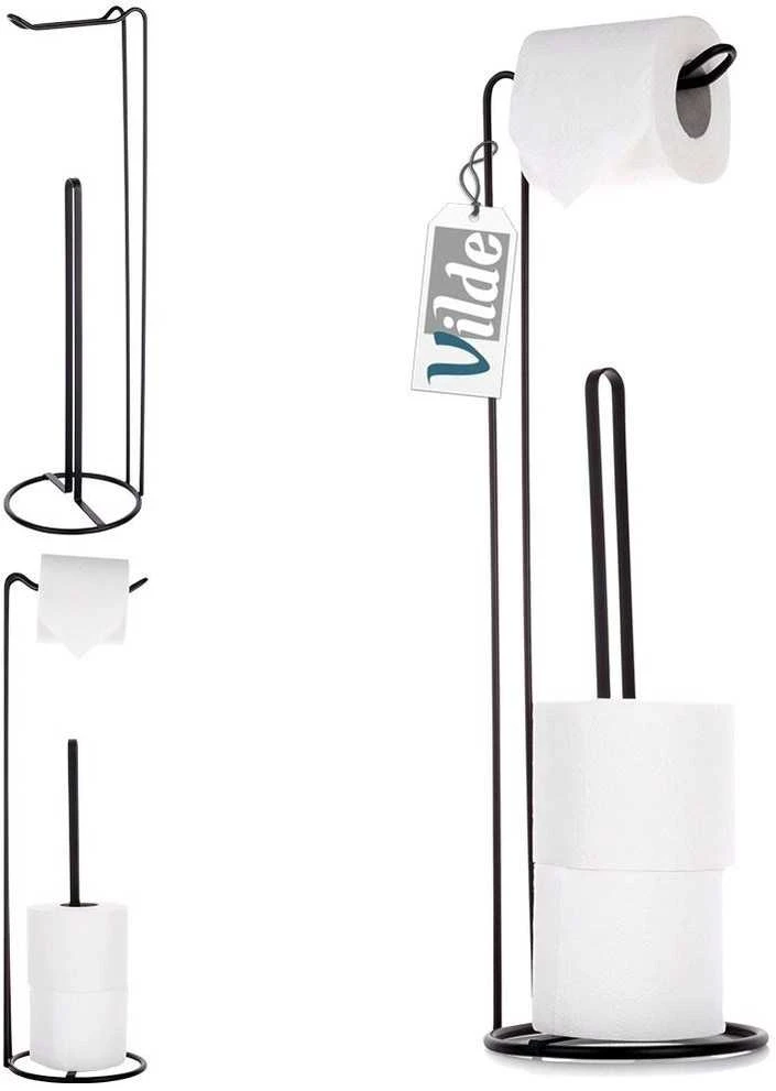 Tualetinio popieriaus laikiklis Vilde 54 cm, juodas