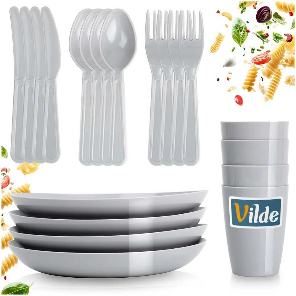 Vilde Rinkinys iškylų plastikiniai indeliai, 20 vnt.