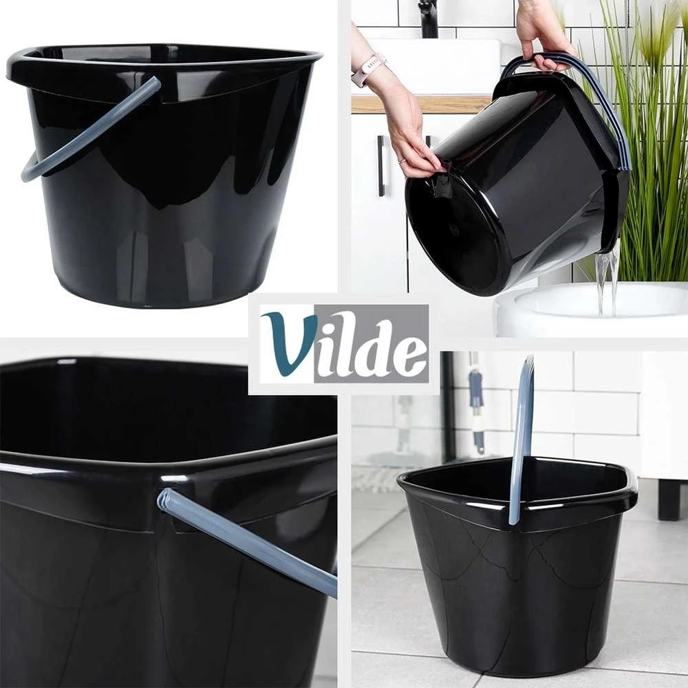 Barzdaskutė PSB Vilde Plastikinis Kibiras 14 L Juodas