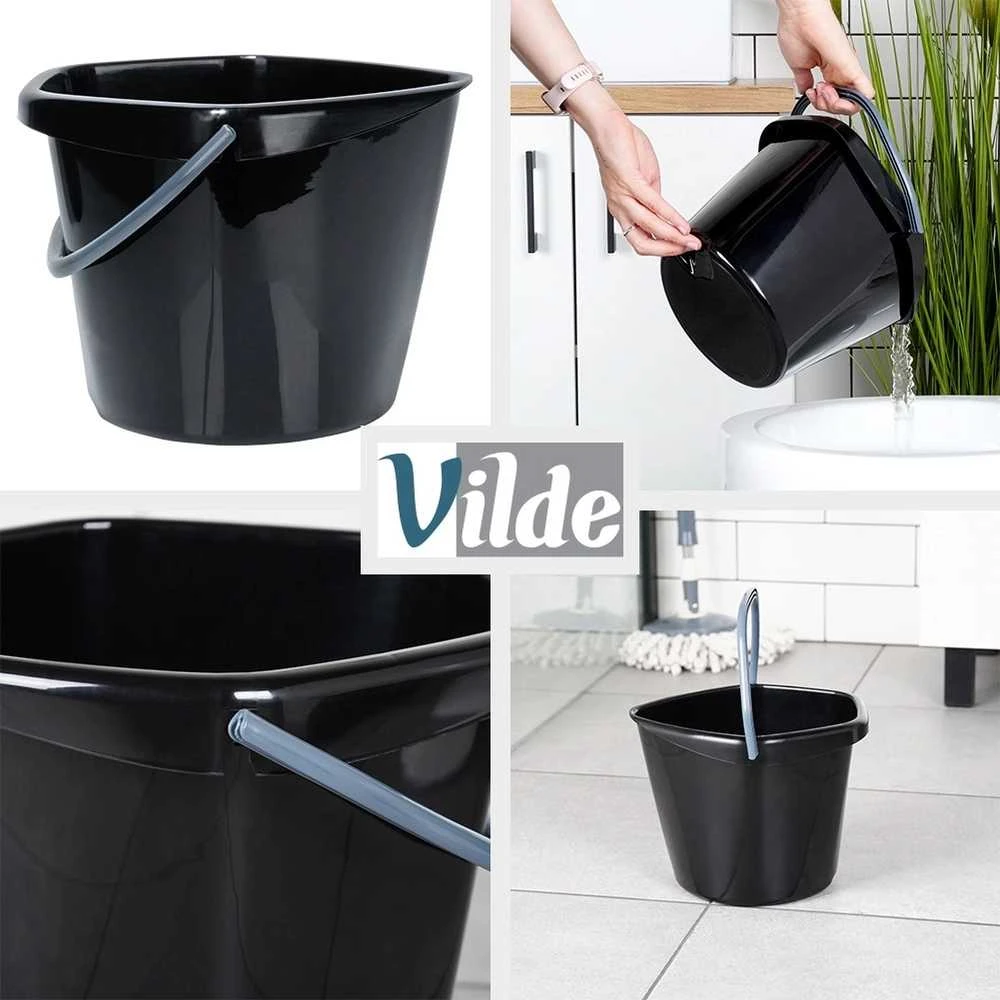 Barzdaskutė Kotarbau Vilde Plastikinis Kibiras 5 L Juodas