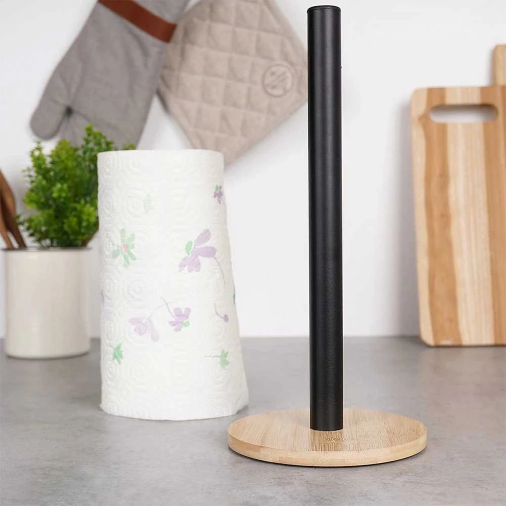 Vilde Popierinių rankšluosčių laikiklis metalinis juodas 32,5 cm