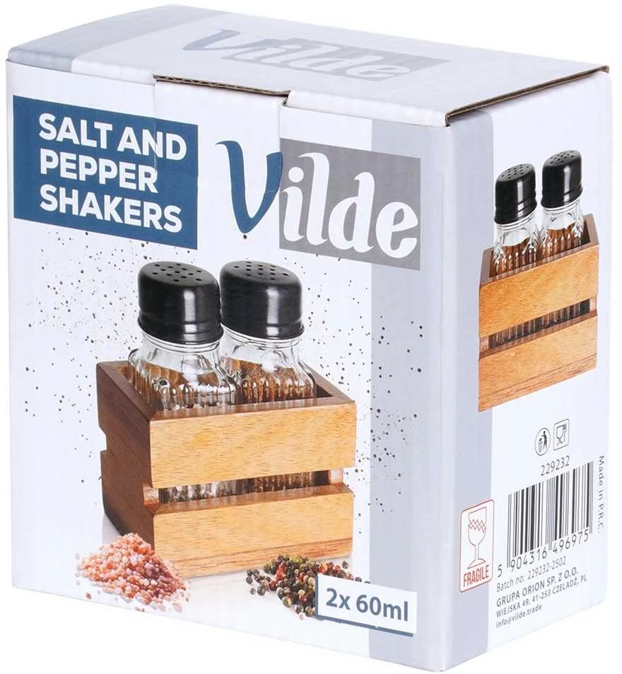 Prieskonių rinkinys Vilde su druskine ir pipirine, 60 ml