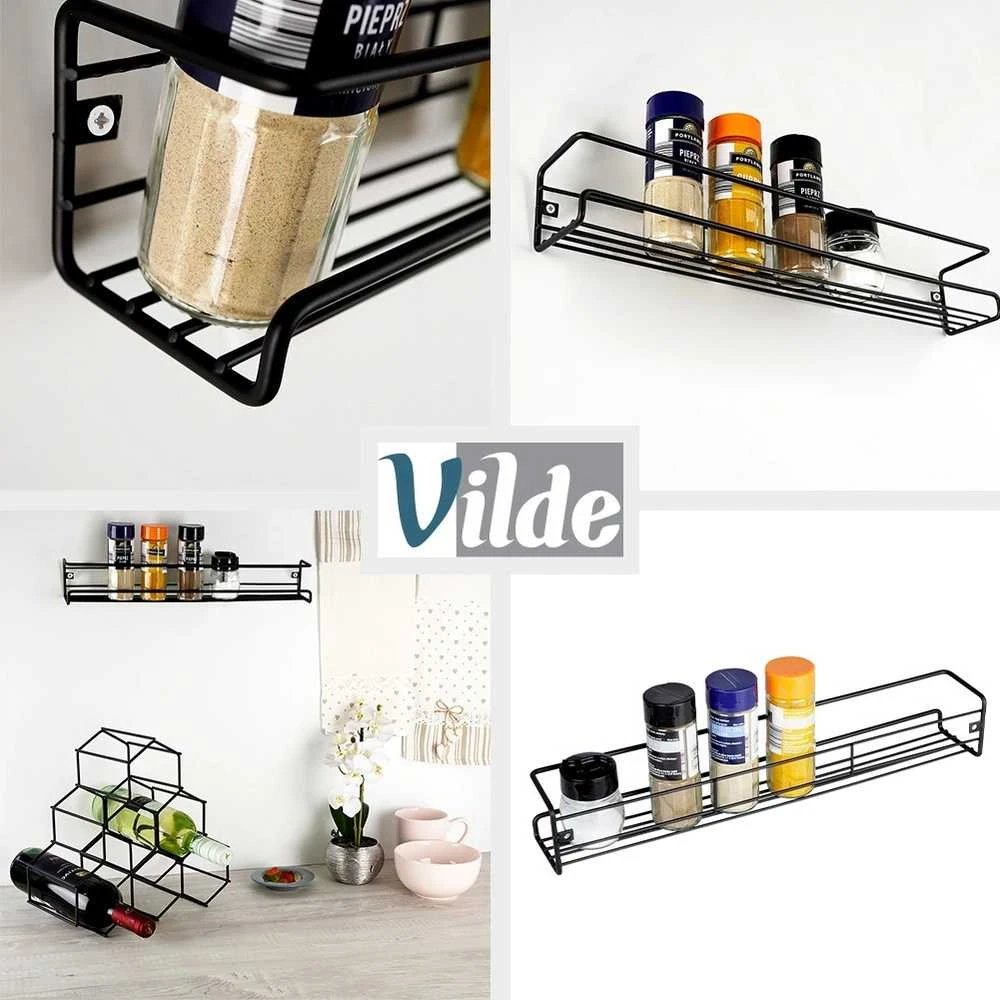 Vilde Prieskonių stovas metalinė juoda