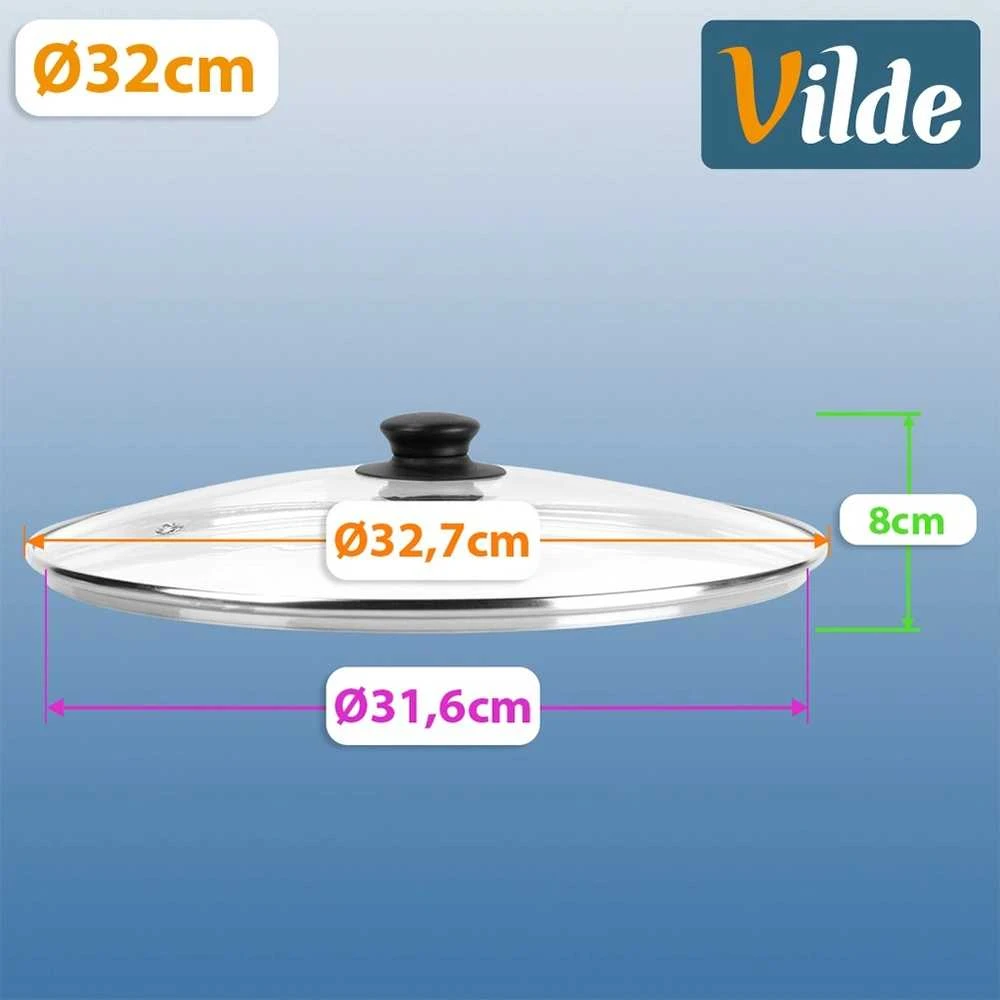 Granchio Italia Stiklinis dangtis Vilde 32 cm su ventiliu