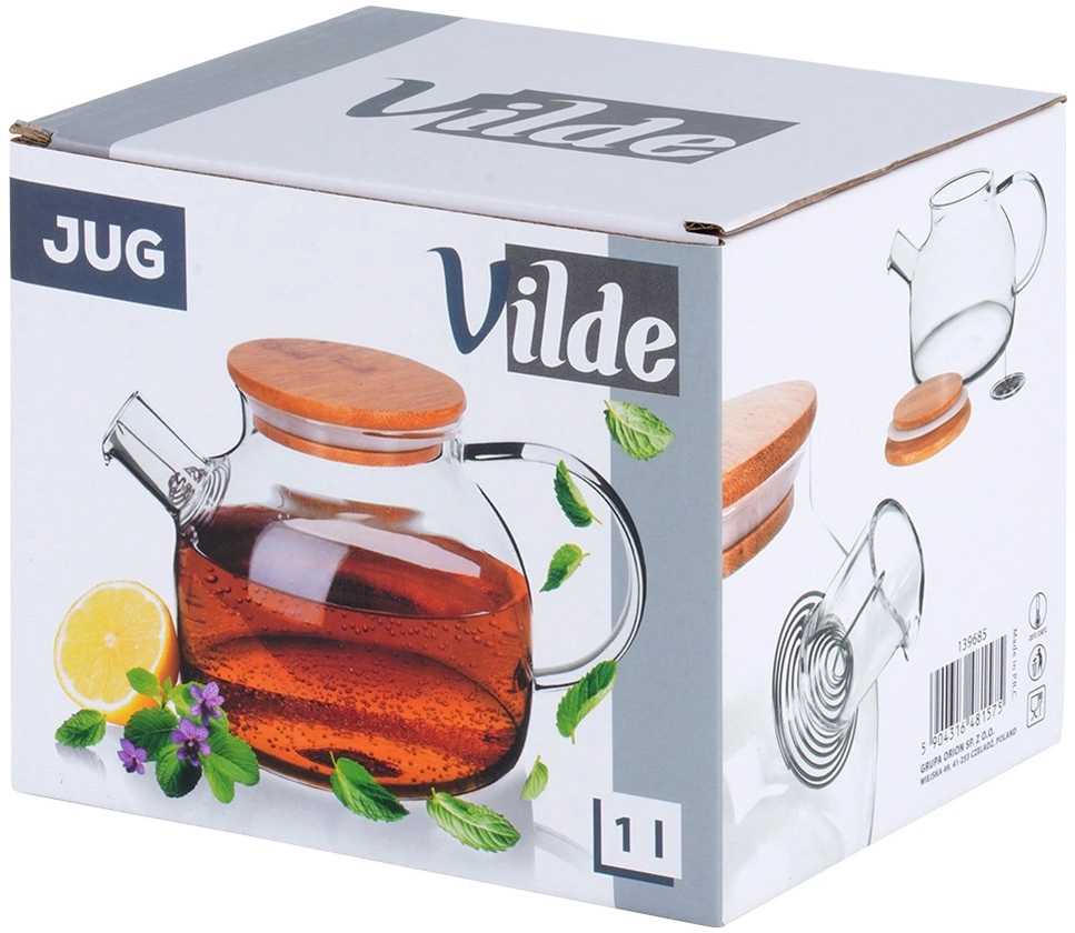 Stiklinis ąsotis su sieteliu Vilde, 1 l