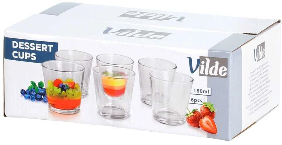 Stiklinių desertinių indelių rinkinys Vilde, 180 ml, 6 vnt.