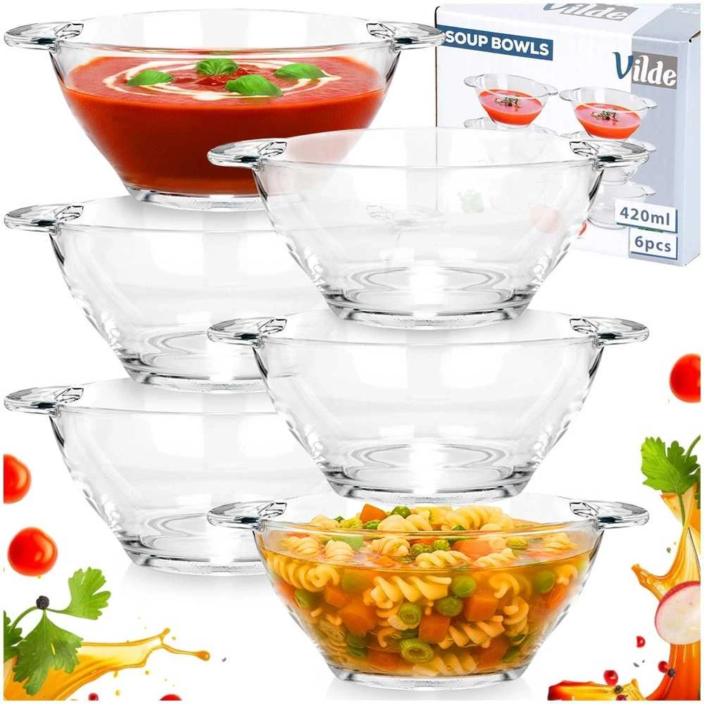 Glasmark Stiklinės lėkštės Vilde 420 ml, 6 vnt.