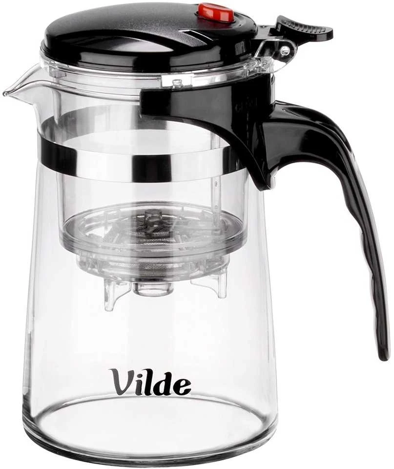 Vilde Stiklinis Arbatinukas 600 ml su Filtru