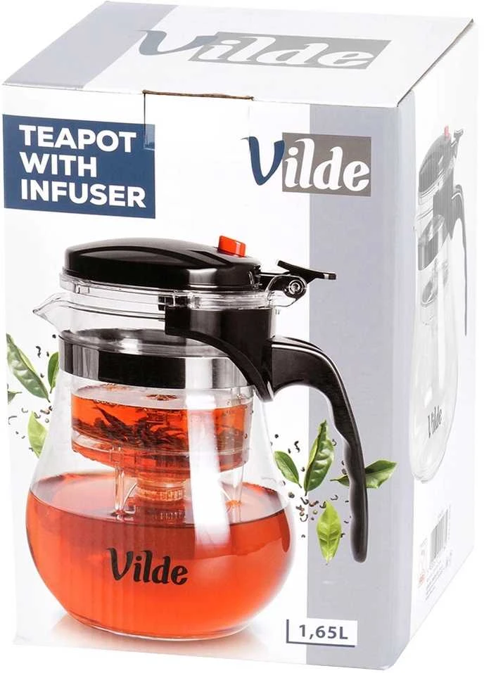 Vilde Stiklinis Arbatinukas su Filtru 1,65 l