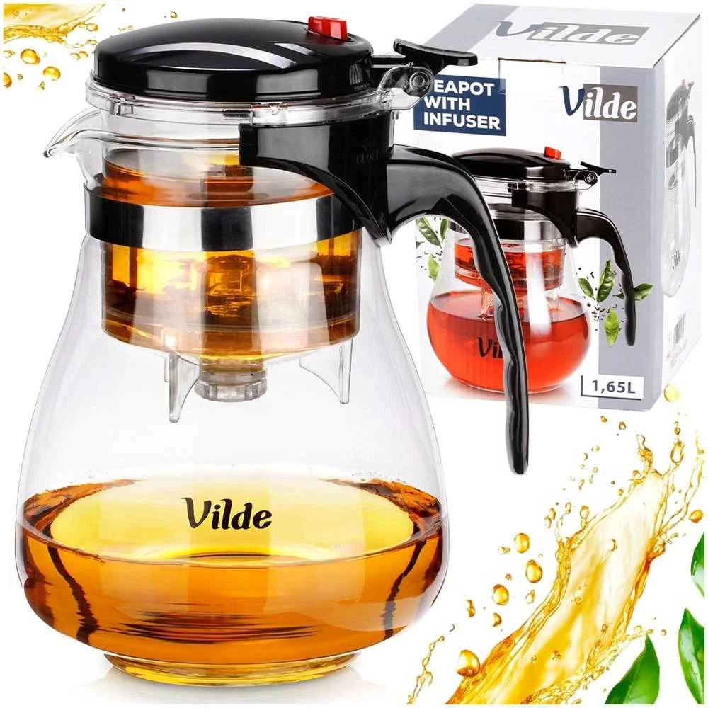 Vilde Stiklinis Arbatinukas su Filtru 1,65 l