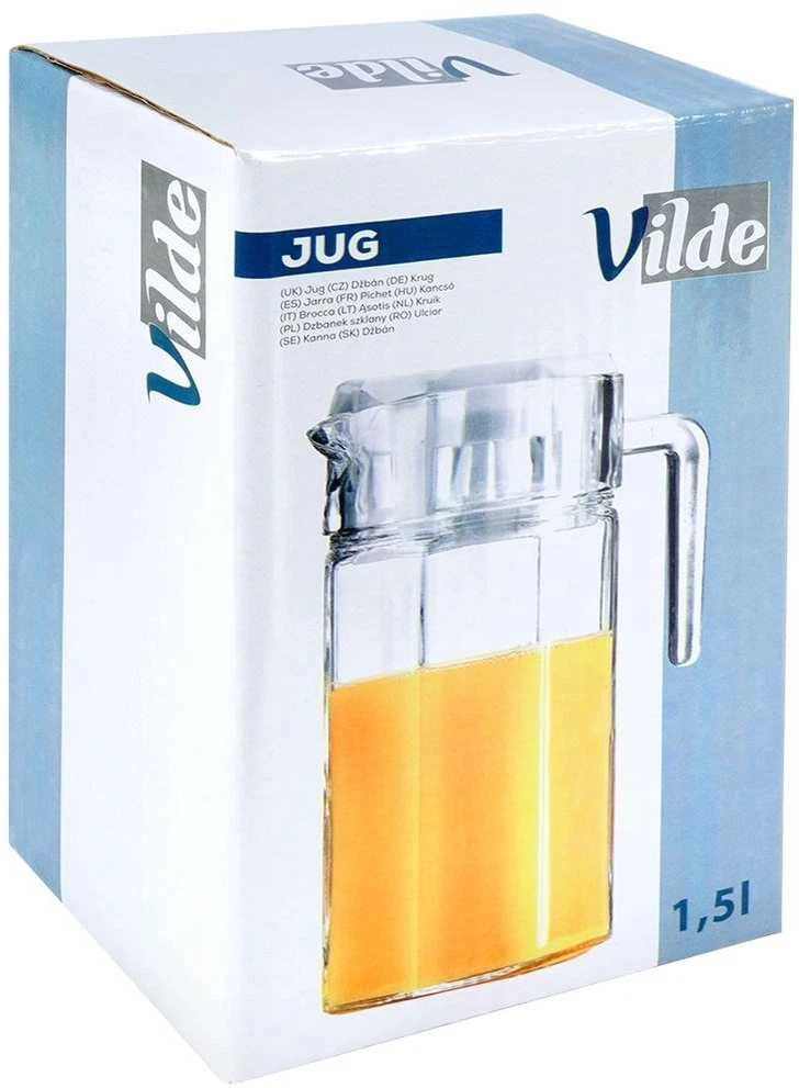 Vilde Ąsotis stiklinis su dangčiu 1,5 l