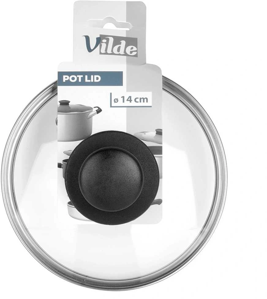 Granchio Italia Vilde Puodo dangtis stiklinė karščiui atsparus 14 cm