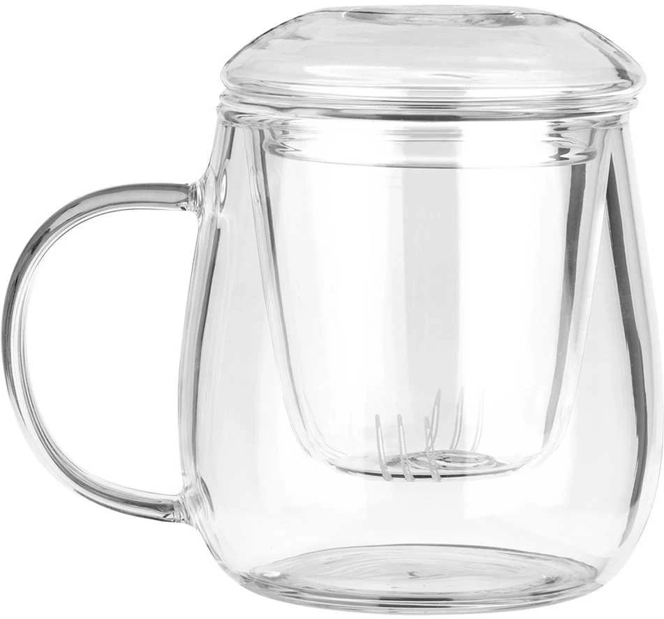 Stiklinis arbatos puodelis su sieteliu Vilde 400 ml