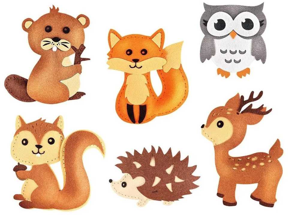 Jokomisiada DIY creative kit forest animals felt set ZA5274