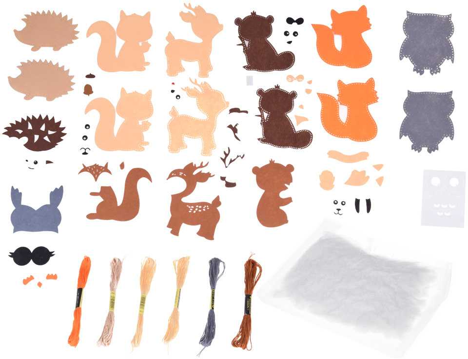 Jokomisiada DIY creative kit forest animals felt set ZA5274