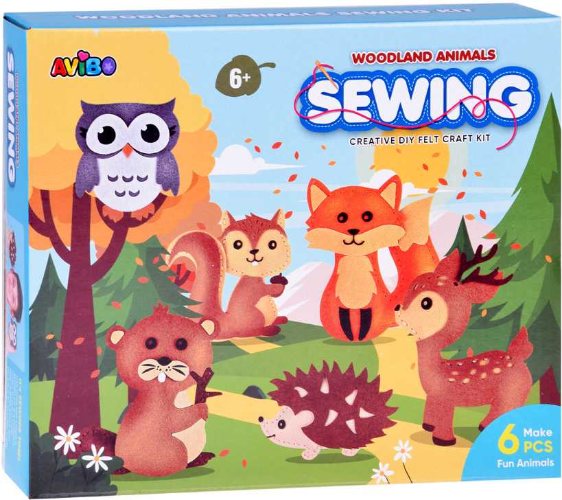 Jokomisiada DIY creative kit forest animals felt set ZA5274