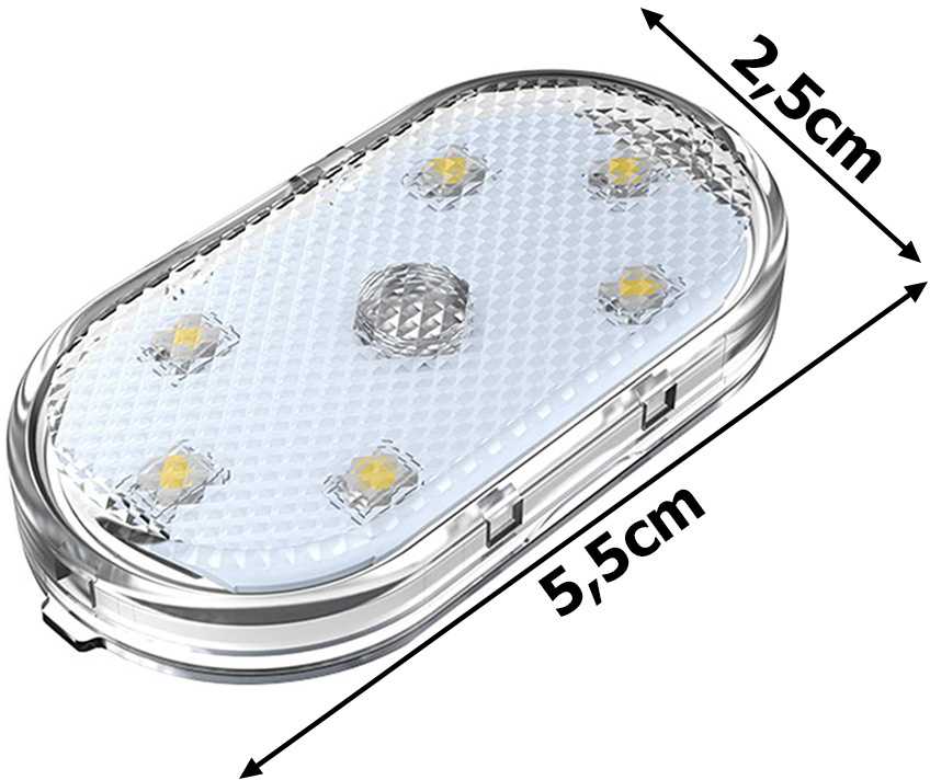 RGB LED Automobilio Interjero Šviesa 6 LED Bevielė Pridėtina