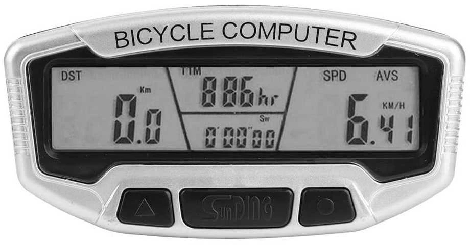 Atsparus vandeniui LCD dviračio skaitiklis 28 funkcijos