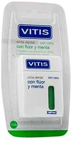 Vitis Cinta Dental Fluor & Menta tarpdančių siūlas, 1 vnt.