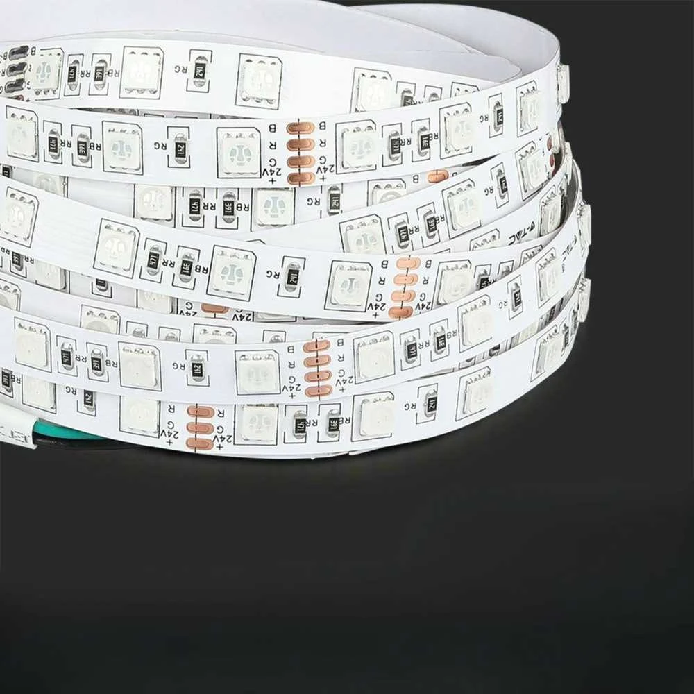 V-tac 10W/m LED juosta, 24V, 60LED/m, 4000K, 5 metrų ritė