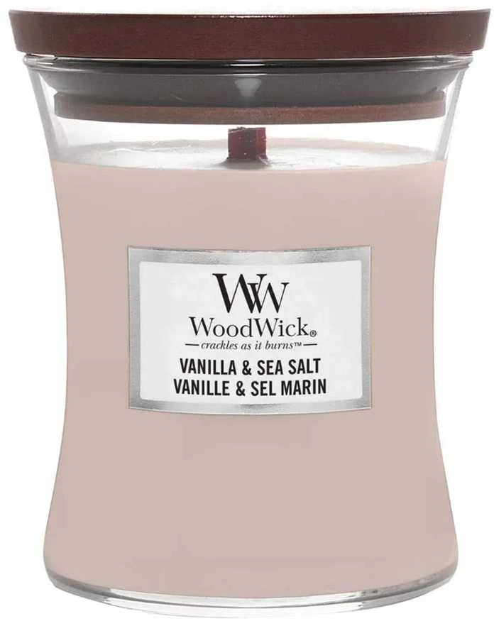 WoodWick Aromatinė žvakė (Vanilla & Sea Salt), 275 g