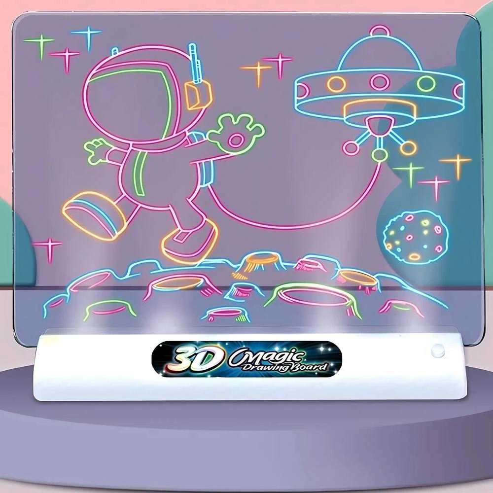 WOOPIE 3D Piešimo Lentelė su LED Apšvietimu