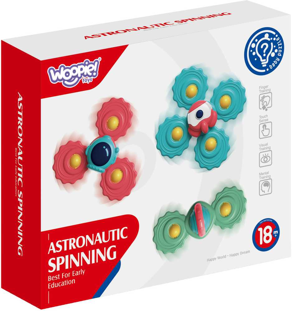 WOOPIE Vaikiškas žaislas Gryzak Spinner 3 vnt.