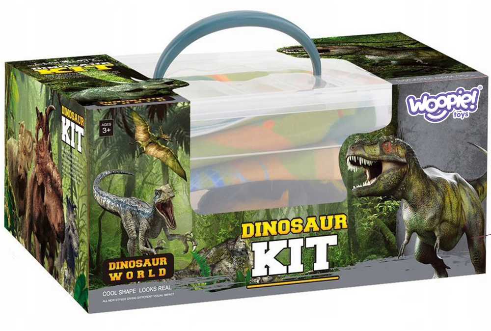 Didelis dinozaurų rinkinys Woopie XXL Priešistorinis pasaulis su kilimėliu
