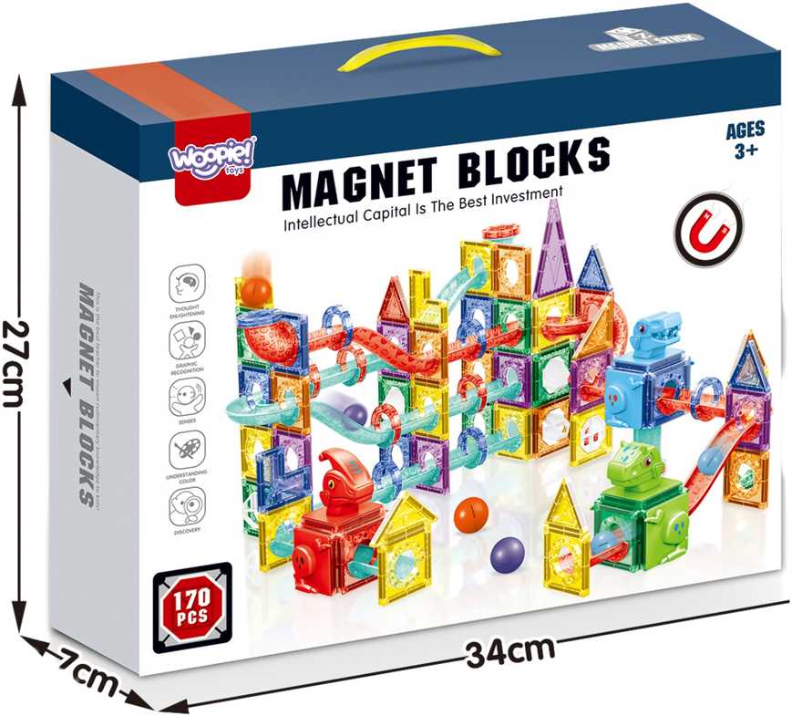 WOOPIE Magnetinės Konstruktoriaus Kaladėlės 3D