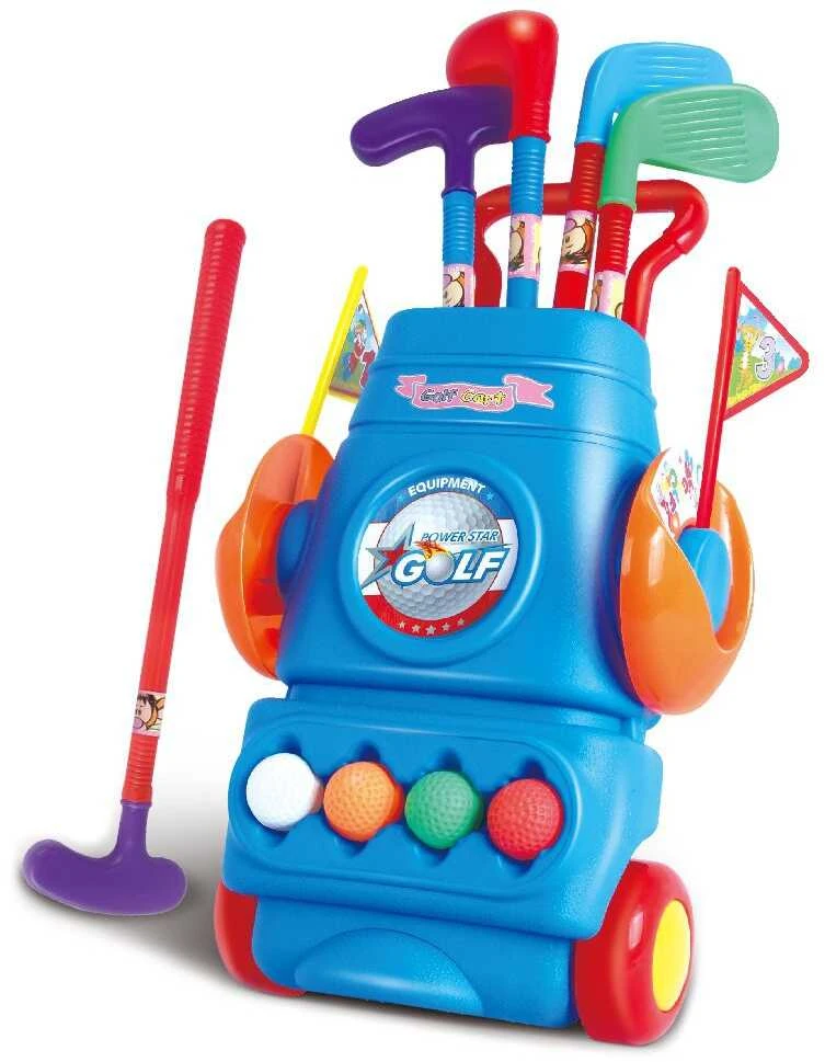 Woopie Golfo žaidimų rinkinys su priedų stovu ant ratukų