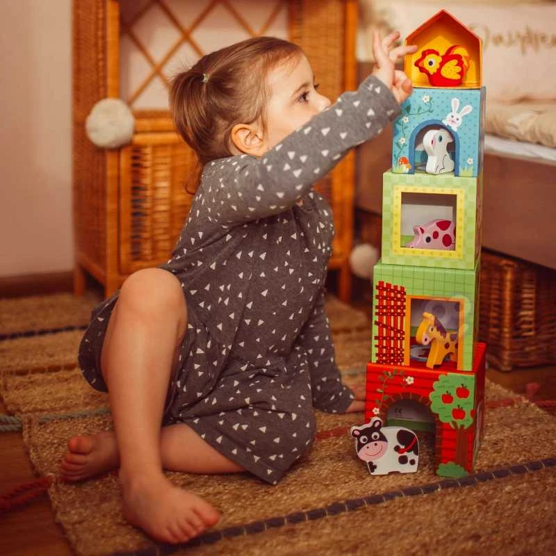 WOOPIE Žaislas Układanka Kostki 10 el. su Figūrėlėmis
