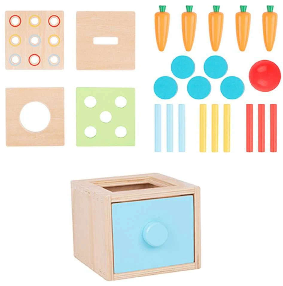 WOOPIE Žaislai Medinė Edukacinė Dėžutė Montessori