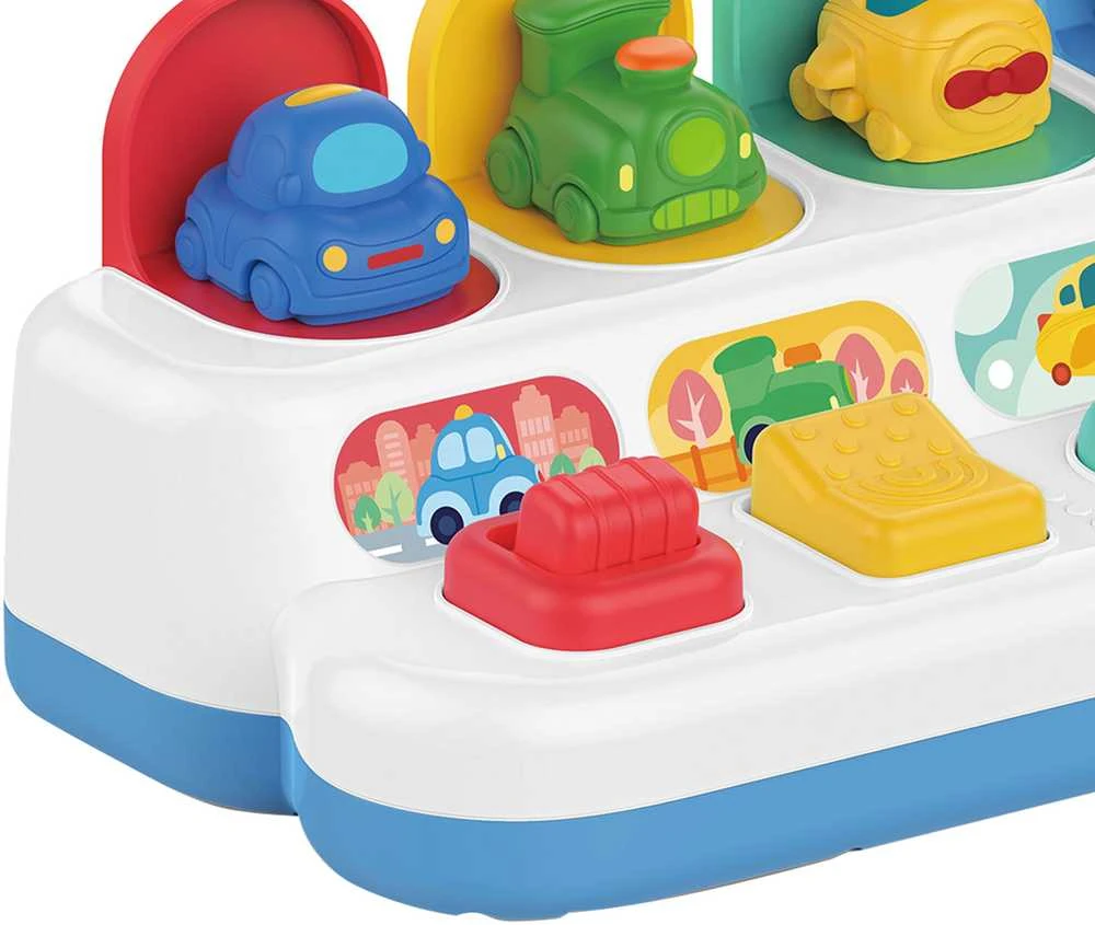 Edukacinis interaktyvus žaislas Iššokantys transporto žaisliukai WOOPIE BABY