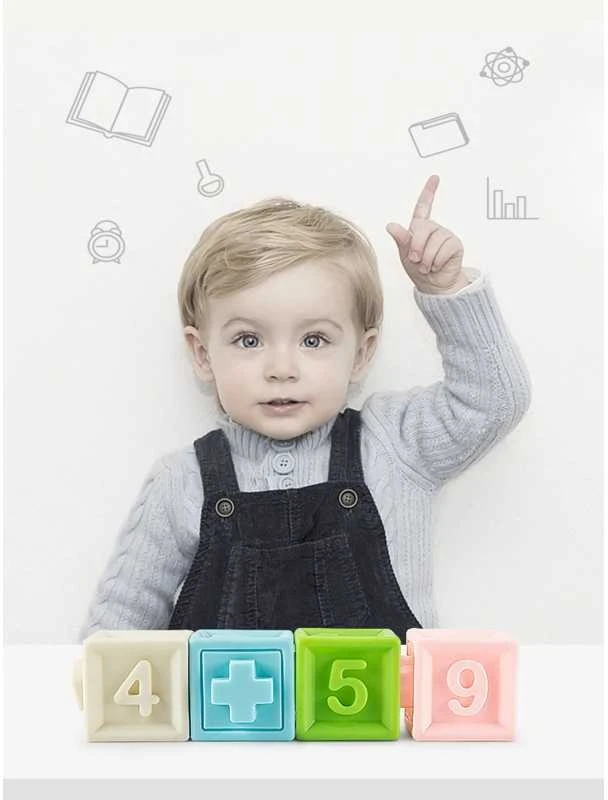 WOOPIE BABY kūdikių sensorinė edukacinė kaladėlių dėlionė 20 vnt