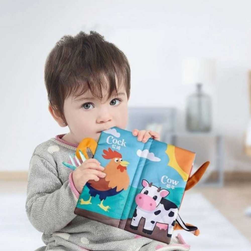 Woopie Baby WOOPIE Knyga apie gyvūnų uodegas, medžiaginė