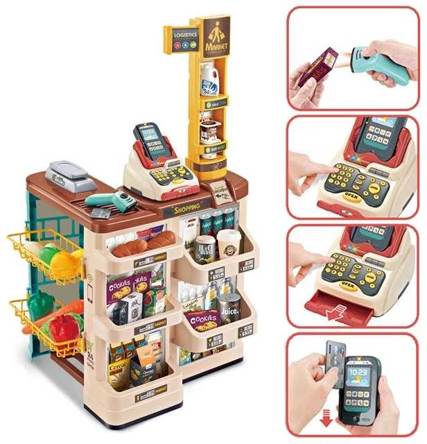 Woopie Žaislas Supermarketas su Vežimėliu ir Priedais