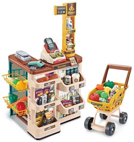 Woopie Žaislas Supermarketas su Vežimėliu ir Priedais
