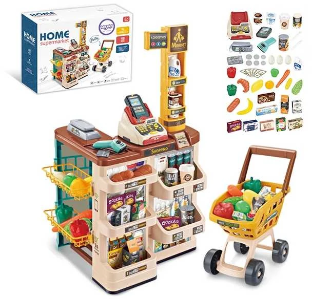 Woopie Žaislas Supermarketas su Vežimėliu ir Priedais