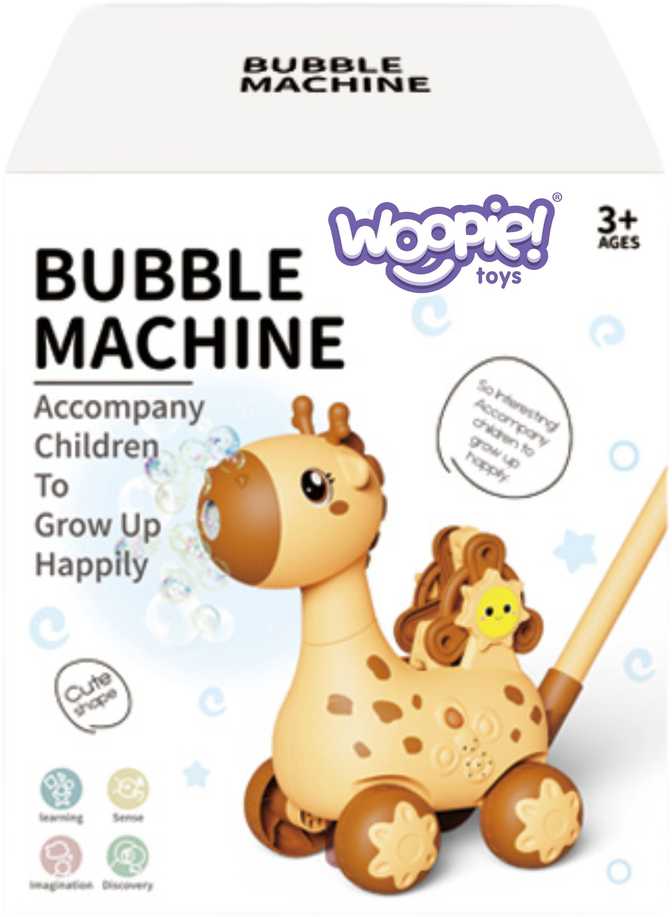 WOOPIE 50629 žirafos stūmiklis 2in1 burbulas