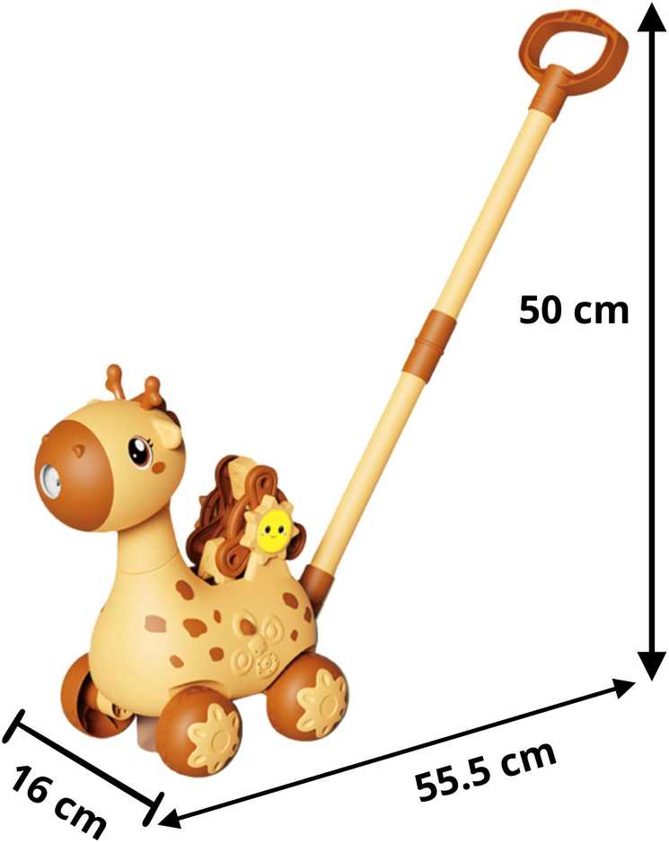 WOOPIE 50629 žirafos stūmiklis 2in1 burbulas